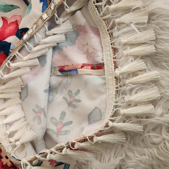 Sachin & Babi Hemuskudar Floral Tassel Short-Sleeve Cocktail Sheath Dress Size 0 - Picture 14 of 16